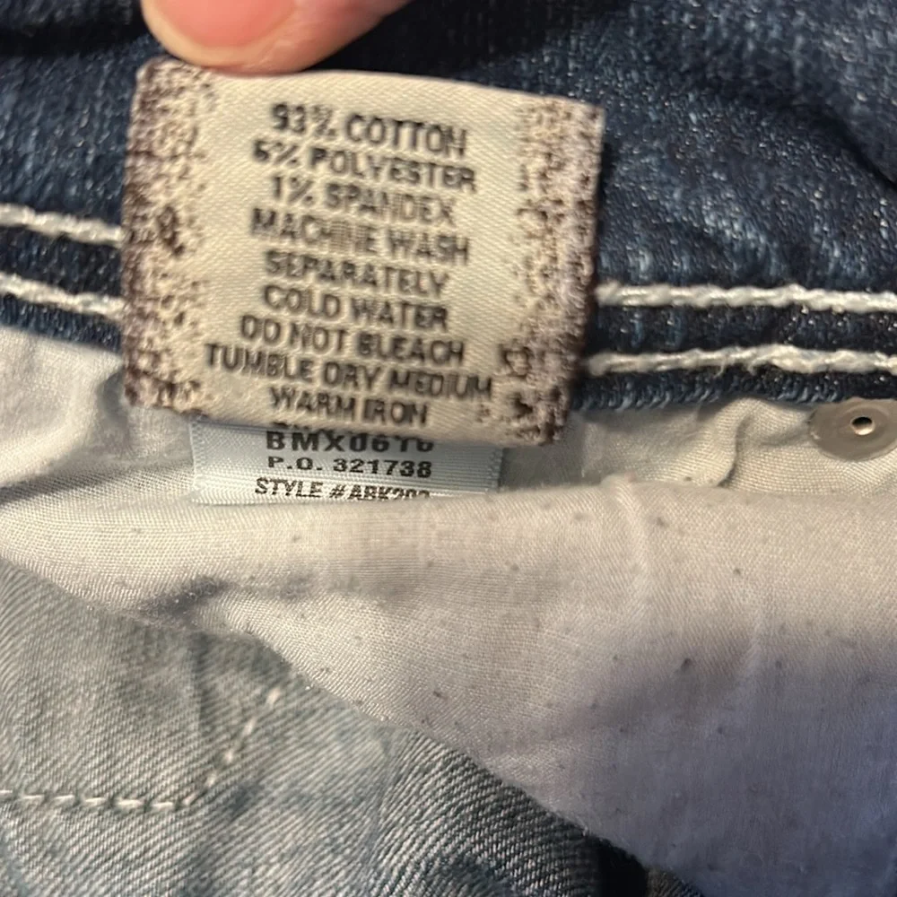 BKE denim Stella 27 X 33 1/2 Bootcut 5 Pocket Distressed Jeans EUC Worn Once Vtg - Picture 6 of 13